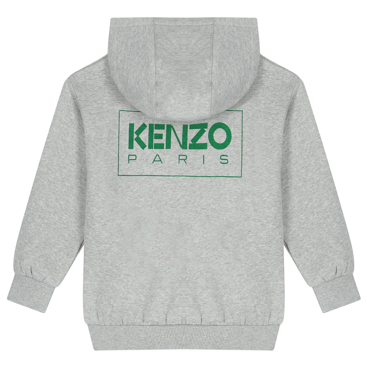 Boys Grey Logo Hooded Zip Up Top, 1, hi-res